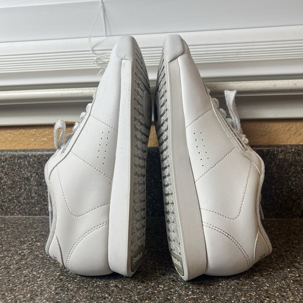 Reebok Classics Lace Up Sneaker Princess White Leather Women Size 7 Low Top Shoe - Picture 4 of 10